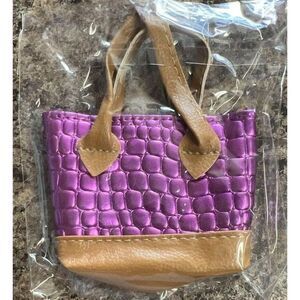 4 Purple Bubble Beach Totes Purses for 18" American‎ Girl Size Doll Faux Leather